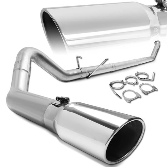 TUBERIA CATBACK CATBACK - 03-04 DODGE RAM 2500, 3500 5.9L - TURBO DIESEL - SINGLE TIP - STRAIGHT PIPE - STAINLESS STEEL