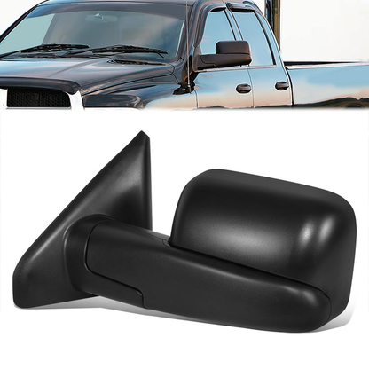 RETROVISOR MIRROR - OE STYLE - DODGE RAM 1500 PICKUP 02-09 - DODGE RAM 2500 PICKUP 02-09 - DODGE RAM 3500 PICKUP 02-09 - WITH POWER WITH HEATED GLASS - DRIVER SIDE - PAINT TO MATCH - BLACK