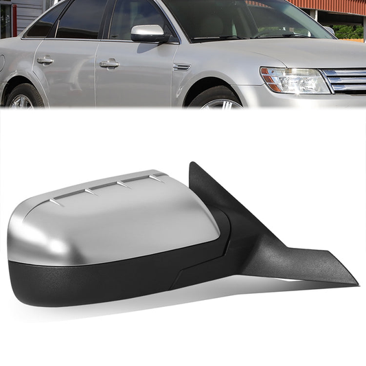 RETROVISOR MIRROR - OE STYLE - MERCURY SABLE 2008-2009 - WITH POWER WITH HEATED GLASS CHROME COVER - PASSENGER RIGHT SIDE - CHROME / BLACK