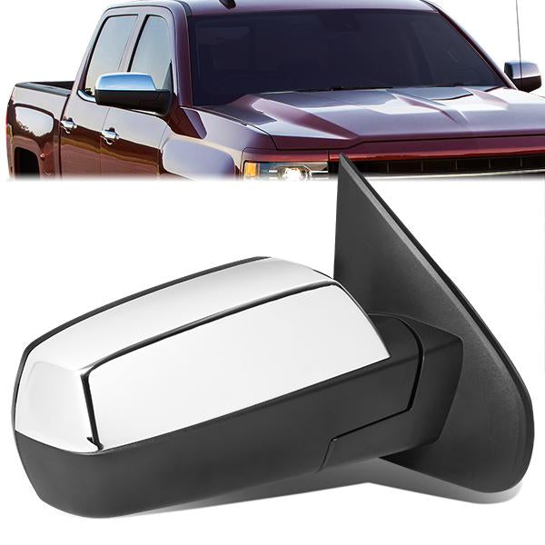RETROVISORES EXTENDIBLES TOWING MIRROR - 14-18 CHEVY SILVERADO 1500, GMC SIERRA 1500 / 15-18 CHEVY SILVERADO 2500HD, 3500HD, GMC SIERRA 2500HD, 3500HD - RIGHT - POWERED W/HEATED - CHROME