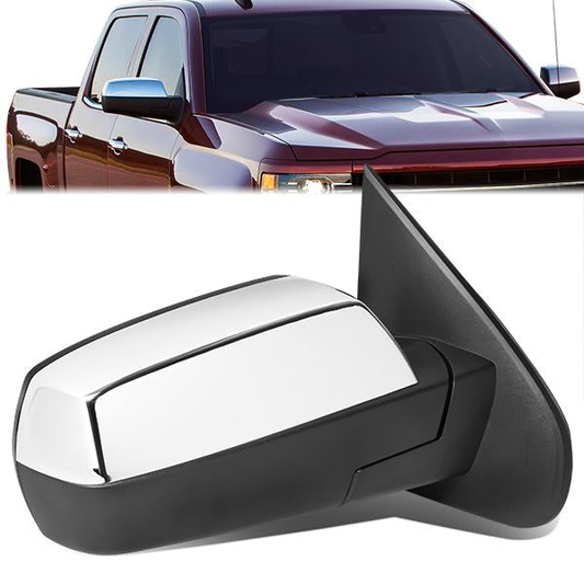 RETROVISORES EXTENDIBLES TOWING MIRROR - 14-18 CHEVY SILVERADO 1500, GMC SIERRA 1500 / 15-18 CHEVY SILVERADO 2500HD, 3500HD, GMC SIERRA 2500HD, 3500HD - RIGHT - POWERED W/HEATED - CHROME