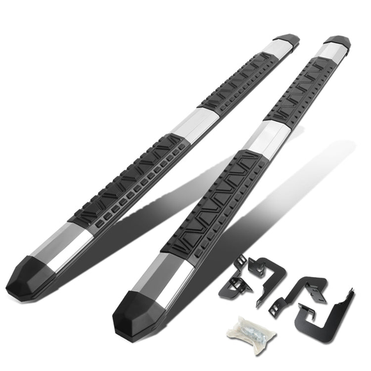 ESTRIBOS 5" - EXTRUDED STEP BOARD - STRAIGHT - 04-14 FORD F-150 - EXTENDED CAB - METALLIC / BLACK