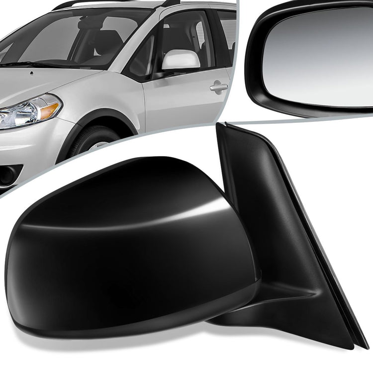 RETROVISOR MIRROR - OEM - 07-11 SUZUKI SX4 - POWERED - PAINTABLE - BLACK - RIGHT