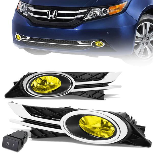 FAROS DE NIEBLA 14-16 HONDA ODYSSEY - WITH SWITCH, BEZEL - H11 BULB - AMBER
