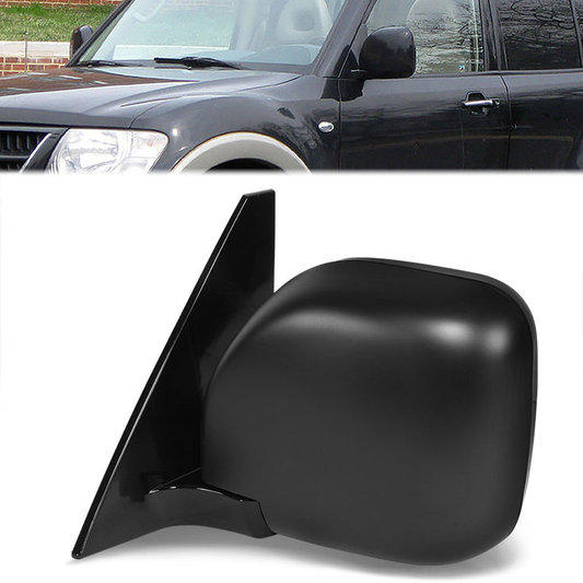 RETROVISOR MIRROR - OE STYLE - MITSUBISHI MONTERO 01-06 - WITH POWER WITH HEATED GLASS - DRIVER SIDE - PAINT TO MATCH - BLACK