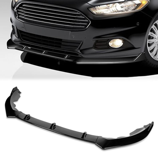 LIP FRONTAL 13-16 FORD FUSION - REQUIRES DRILLING BUMPER FOR INSTALLATION - 3PC - PAINTED GLOSS BLACK