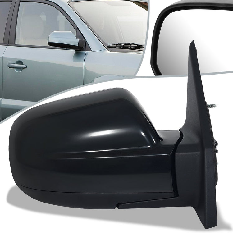 RETROVISOR MIRROR - OEM - 05-09 HYUNDAI TUCSON - POWERED - HEATED - PAINTABLE - BLACK - RIGHT