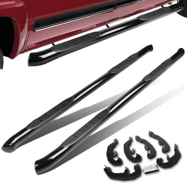 ESTRIBOS 3" - 45 DEG - 19-20 CHEVY SILVERADO 1500, GMC SIERRA 1500 / 2020 CHEVY SILVERADO 2500HD, SILVERADO 3500HD, GMC SIERRA 2500HD, SIERRA 3500HD - CREW CAB - BLACK