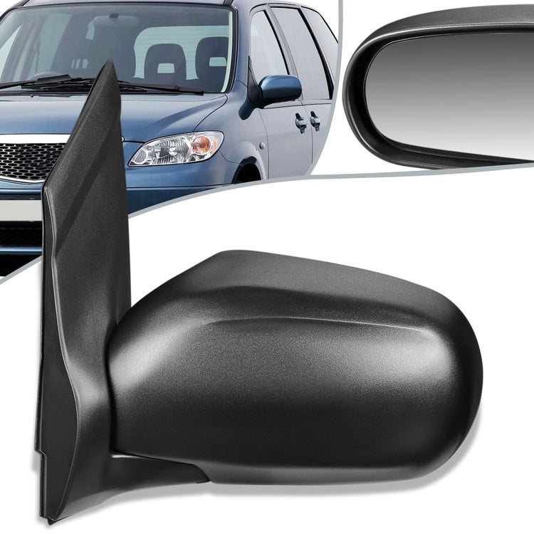 RETROVISOR MIRROR - OEM - 00-06 MAZDA MPV - POWERED - HEATED - TEXTURED - BLACK - LEFT