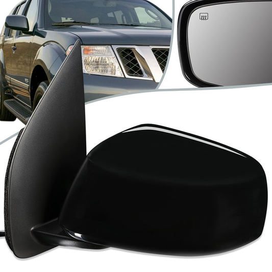 RETROVISOR MIRROR - OEM - 05-12 NISSAN PATHFINDER - POWERED - HEATED - PAINTABLE - BLACK - LEFT