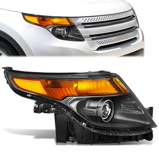 FAROS OE STYLE - 11-15 FORD EXPLORER - USES H7 HIGH/LOW BEAM BULBS - BLACK HOUSING - RIGHT