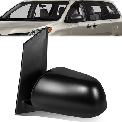 RETROVISOR MIRROR - OE STYLE - TOYOTA SIENNA 15-20 - WITH POWER WITH BLIND SPOT MIRROR - DRIVER SIDE - PAINT TO MATCH - BLACK