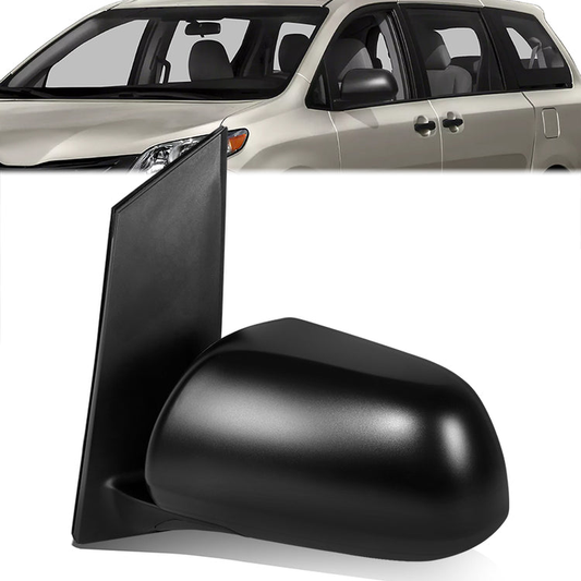 RETROVISOR MIRROR - OE STYLE - TOYOTA SIENNA 15-20 - WITH POWER WITH BLIND SPOT MIRROR - DRIVER SIDE - PAINT TO MATCH - BLACK