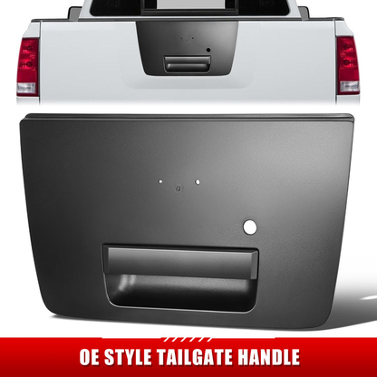 nan TAIL DOOR HANDLE - 04-12 NISSAN TITAN - W/ EMBLEM PROVISION - BLACK