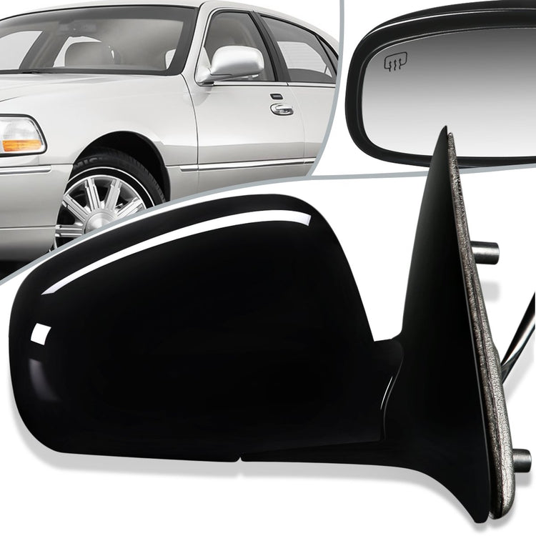 RETROVISOR MIRROR - OEM - 04-08 LINCOLN TOWN CAR - POWERED - HEATED - PAINTABLE - BLACK - RIGHT