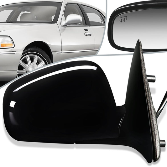 RETROVISOR MIRROR - OEM - 04-08 LINCOLN TOWN CAR - POWERED - HEATED - PAINTABLE - BLACK - RIGHT