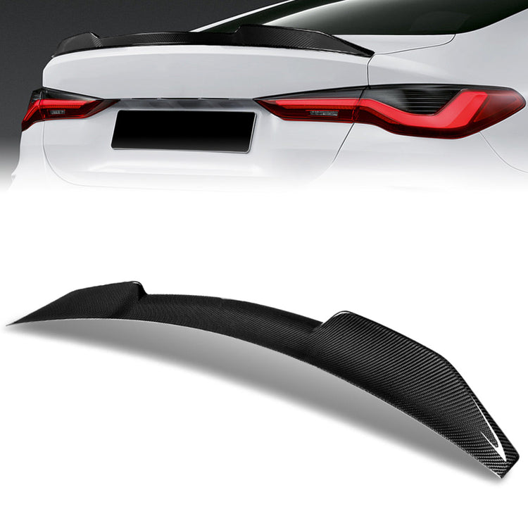 SPOILER CAR TRUNK SPOILER - 21-22 BMW M440I XDRIVE / 21-22 BMW M4 / 21-22 BMW 430I XDRIVE / 21-22 BMW 430I - CARBON FIBER BLACK
