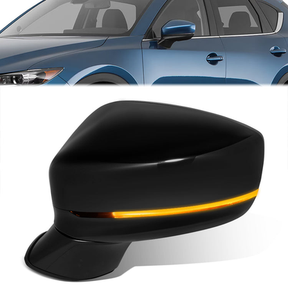 RETROVISOR MIRROR - OE STYLE - MAZDA CX-5 17-23 - WITH POWER WITH SIGNAL - DRIVER SIDE - PAINT TO MATCH - BLACK