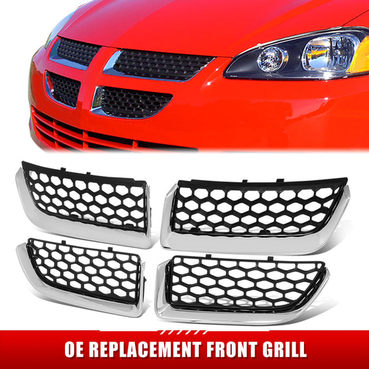PARRILLA GRILLE - DG STRATS '01-'06/ GRILLE ASS'Y 04-06/ MAT-BLACK/ W/CHROME INNER FRAME