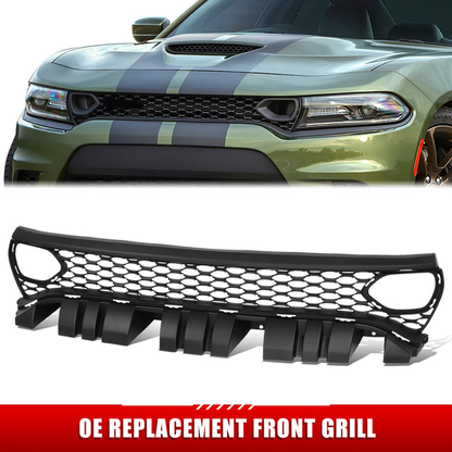 PARRILLA GRILLE - DG CHARGR 15-17/18-22/ GRILLE ASS'Y 19-20/ W/TEXTURED BLACK/ W/AIR DUCTS W/HOOD SCOP/ (GT, R/T, SRT HELLCAT, SXT)//PARTS.NO,CH1200411//OEM NO,68417502AA