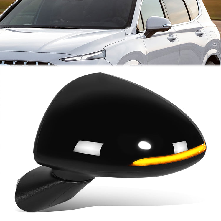 RETROVISOR MIRROR - OE STYLE - HYUNDAI SONATA 2020-2023 - WITH POWER WITH HEATED GLASS WITH BLIND SPOT - DRIVER LEFT SIDE - BLACK