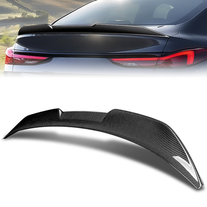 SPOILER CAR TRUNK SPOILER - 22-23 BMW 220I GRAN COUPE / 20-22 BMW 228I XDRIVE GRAN COUPE / 21-22 BMW 228I GRAN COUPE / 20-23 BMW M235I XDRIVE GRAN COUPE - CARBON FIBER BLACK