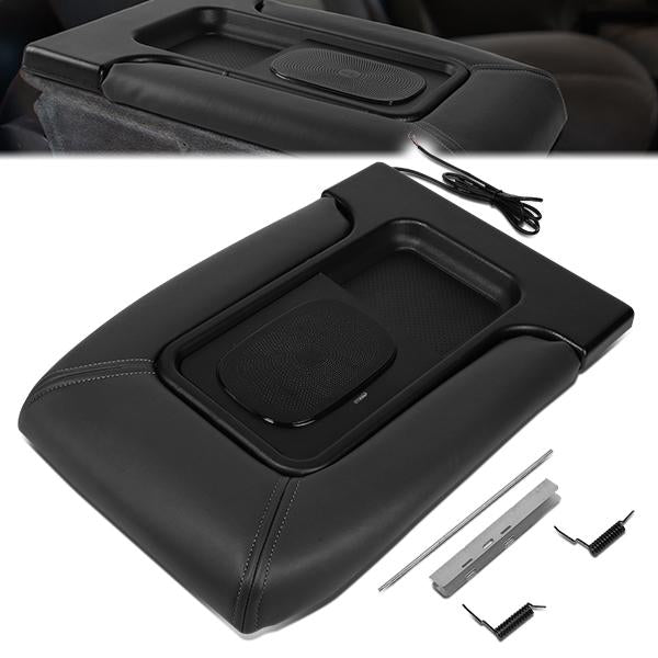 TAPA DE CONSOLA CENTER CONSOLE LID - 2003 CADILLAC ESCALADE ESV / 02-03 CADILLAC ESCALADE EXT / 02-06 CHEVY AVALANCHE / 01-06 CHEVY SILVERADO, SUBURBAN, TAHOE, GMC SIERRA, GMC YUKON, YUKON XL / 2007 CHEVY SILVERADO, GMC SIERRA CLASSIC - W/ WIRELESS