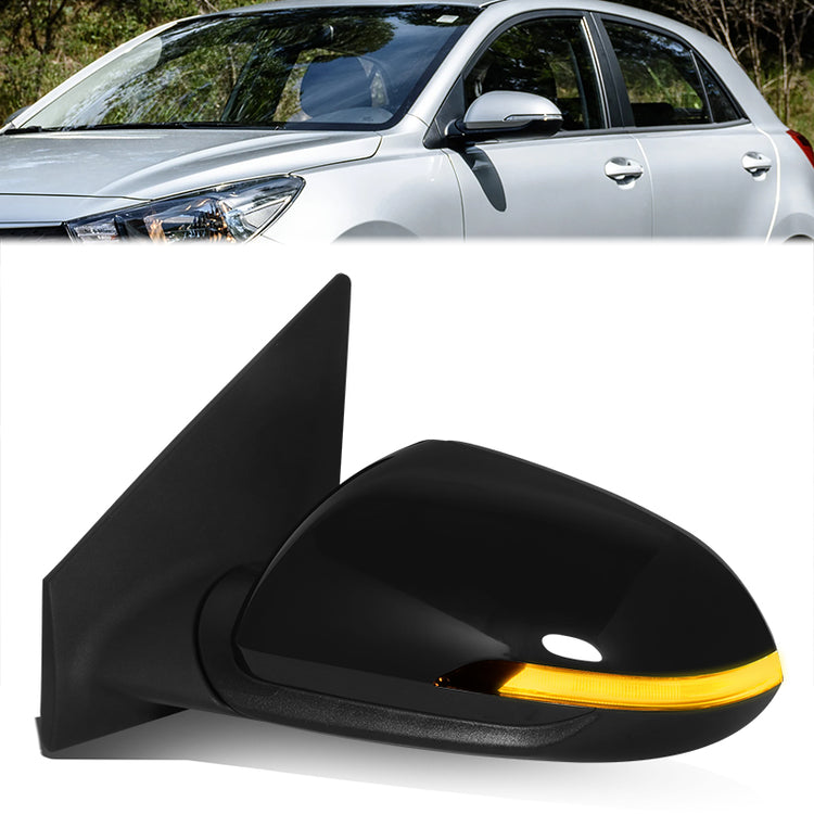RETROVISOR MIRROR - OE STYLE - KIA RIO 18-20 - WITH POWER WITH HEATED GLASS WITH TURN SIGNAL - DRIVER SIDE - PAINT TO MATCH - BLACK