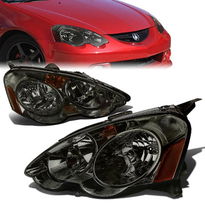 FAROS 02-04 ACURA RSX 2-DOOR - SMOKE HOUSING / AMBER CORNER - H1 LOW BEAM / HIGH BEAM