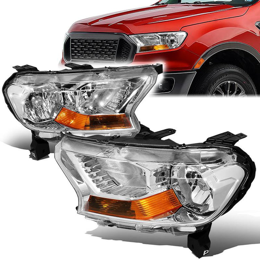 FAROS 19-23 FORD RANGER XL, XLT - FITS HALOGEN HEADLIGHT MODELS ONLY - CHROME HOUSING / AMBER CORNER