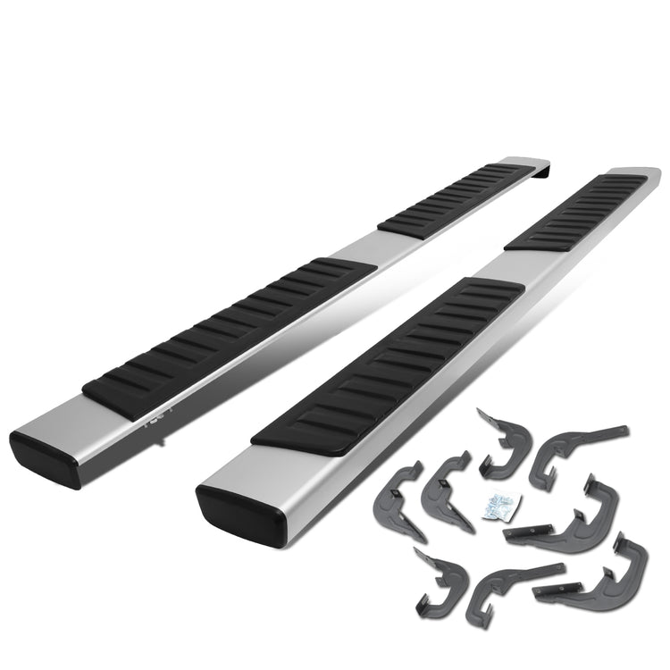 ESTRIBOS 6" - OVAL - STRAIGHT - 07-18 CHEVY SILVERADO, GMC SIERRA - CREW CAB - BLACK