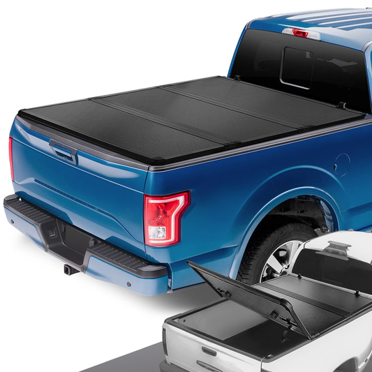 TAPADERA DE CAJUELA TONNEAU COVER - HARD TRI-FOLD - 15-20 FORD F-150 - FITS 5.5FT FLEETSIDE BED MODELS ONLY