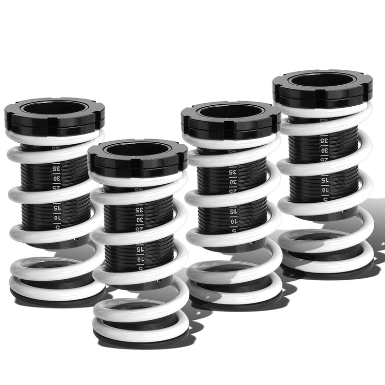 COILOVER 88-00 HONDA CIVIC / 88-91 CRX / 93-97 DEL SOL / 90-01 INTEGRA - SCALE - BLACK SLEEVES / BLACK TOP / WHITE SPRING