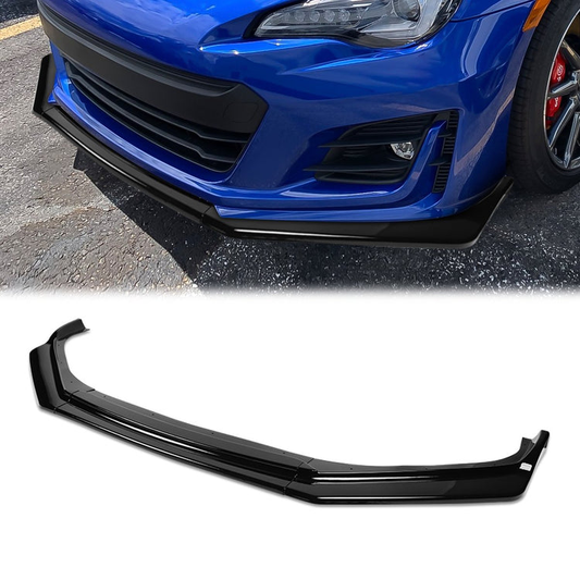 LIP FRONTAL 17-20 SUBARU BRZ - REQUIRES DRILLING BUMPER FOR INSTALLATION - 3PC - PAINTED GLOSS BLACK