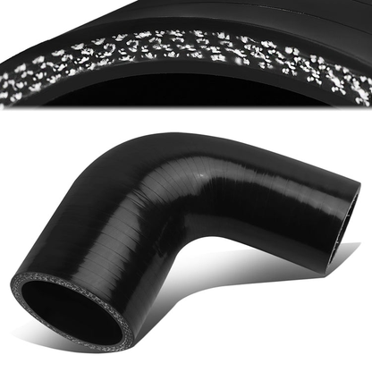 COPLE DE SILICON 3-PLY - 1.50" TO 2.00" REDUCER W/ 90 DEGREE - BLACK - RM5-5