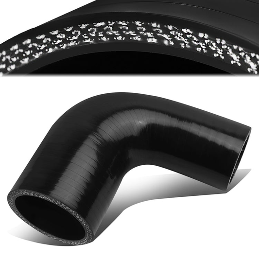 COPLE DE SILICON 3-PLY - 1.50" TO 2.00" REDUCER W/ 90 DEGREE - BLACK - RM5-5