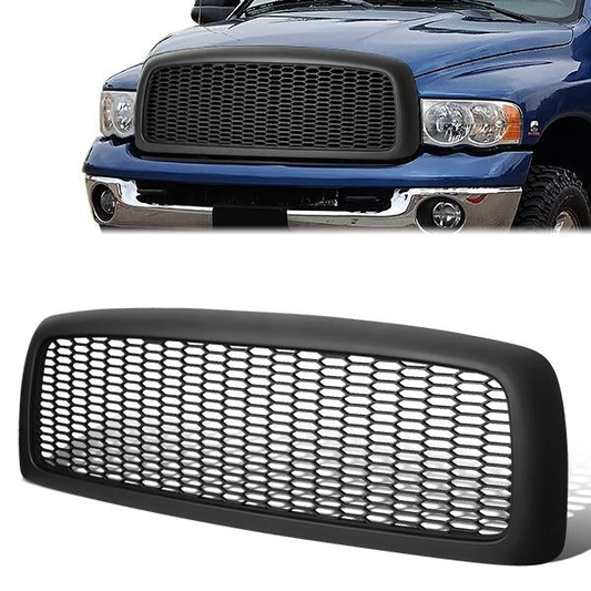 PARRILLA GRILLE - 02-05 DODGE RAM 1500 / 03-05 DODGE RAM 2500, 3500 - HONEYCOMB MESH - MATTE BLACK