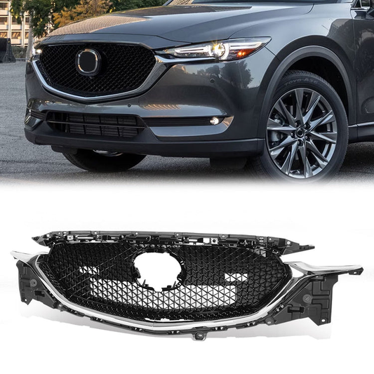 PARRILLA GRILLE - MZ CX5 17-22/ GRILLE ASS'Y/ MAT-DARK GRAY/ W/CHROME MOULDING/ (MESH STYLE)/(2.5L|2.5L TURBO)//PARTS.NO,MA1200223//OEM NO,KB8E50710H