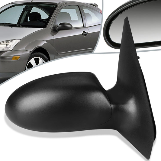 RETROVISOR MIRROR - OEM - 00-02 FORD FOCUS - MANUAL - TEXTURED - BLACK - RIGHT