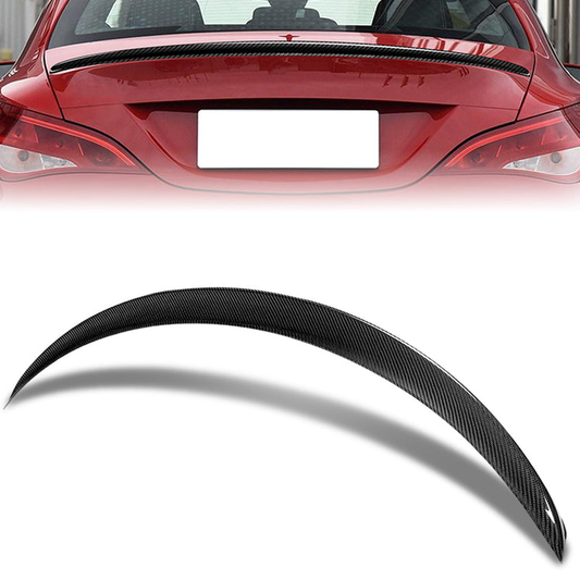 SPOILER CAR TRUNK SPOILER - 14-19 MERCEDES-BENZ CLA45 AMG / 13-19 MERCEDES-BENZ CLA200 / 14-19 MERCEDES-BENZ CLA250 / 15-17 MERCEDES-BENZ CLA180 - FITS SEDAN MODELS ONLY - CARBON FIBER BLACK