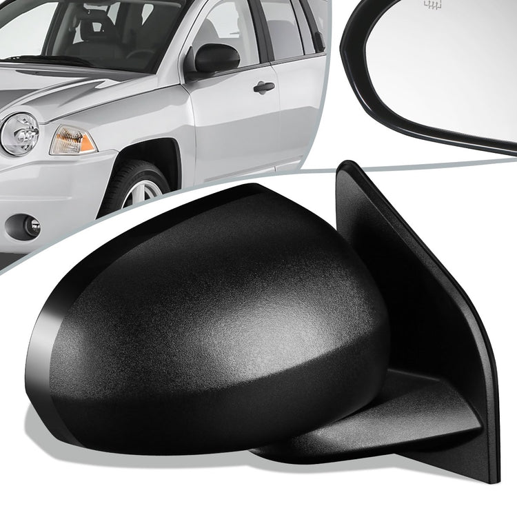 RETROVISOR MIRROR - OEM - 07-10 JEEP COMPASS - POWERED - HEATED - TEXTURED - BLACK - RIGHT