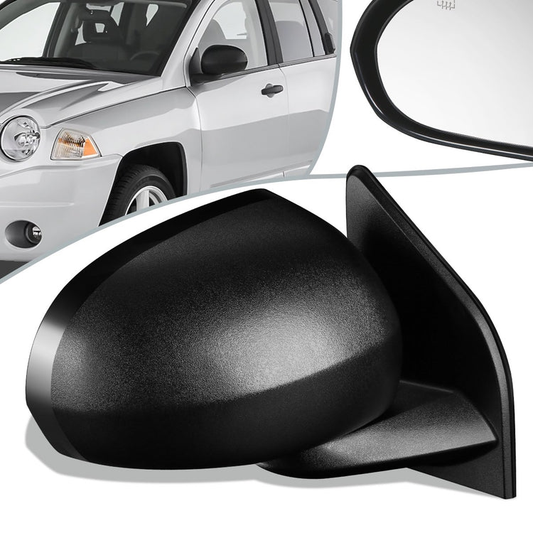 RETROVISOR MIRROR - OEM - 07-10 JEEP COMPASS - POWERED - HEATED - TEXTURED - BLACK - RIGHT