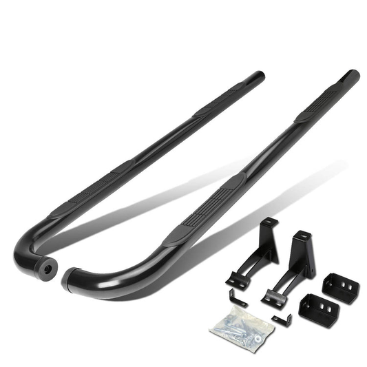 ESTRIBOS 3" - ROUND - 90 DEG - 00-14 CHEVY TAHOE, GMC YUKON - BLACK