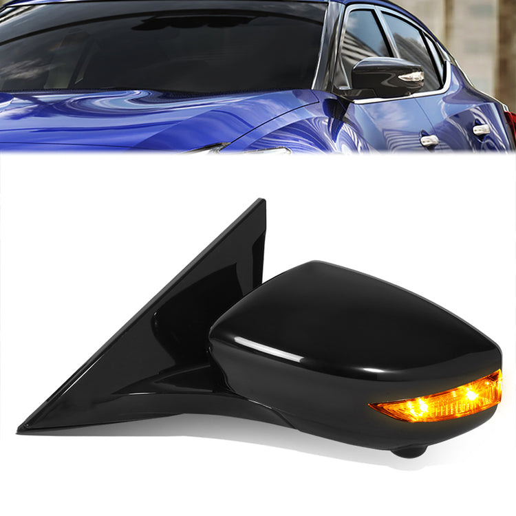 RETROVISOR MIRROR - OE STYLE - NISSAN MAXIMA 16-19 - WITH POWER WITH HEATED GLASS WITH SIGNAL WITH MEMORY WITH CAMERA - DRIVER SIDE - PAINT TO MATCH - BLACK