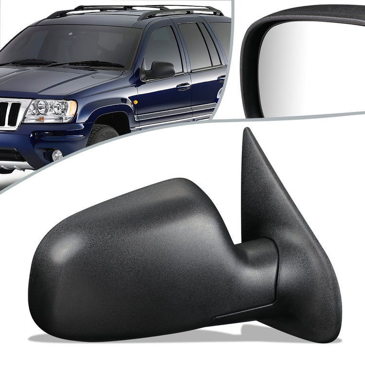 RETROVISOR MIRROR - OEM - 99-04 JEEP CHEROKEE - MANUAL - FOLDING - W/ TEXTURED BLACK - RIGHT