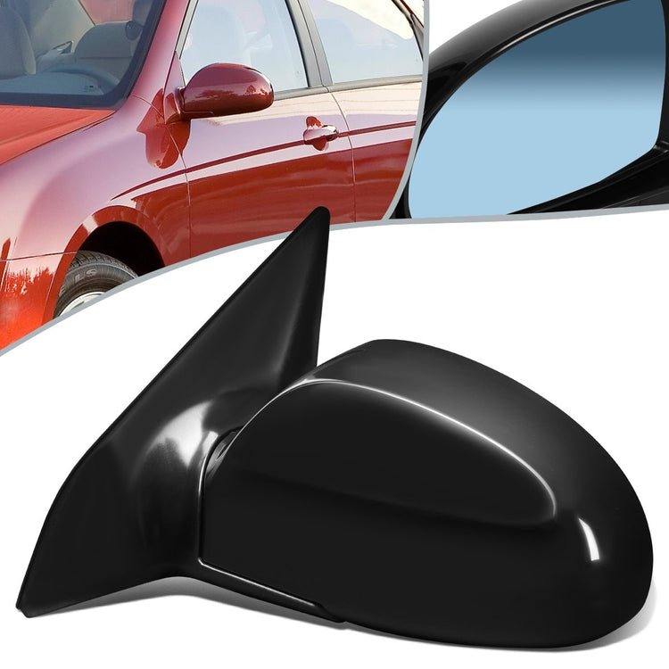 RETROVISOR MIRROR - OEM - 04-09 KIA SPECTRA 2.0L / 05-09 KIA SPECTRA5 - MANUAL - PAINTABLE - BLACK - LEFT