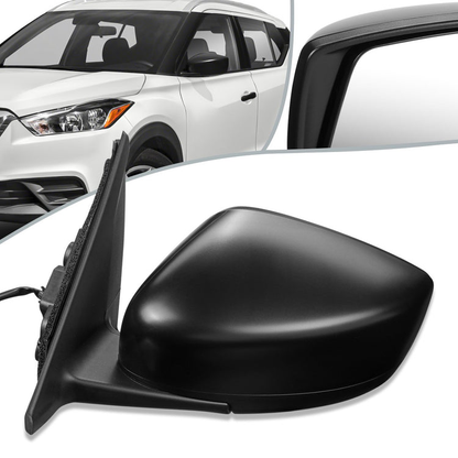 RETROVISOR MIRROR - OEM - 18-20 NISSAN KICKS - POWERED - FOLDING - TEXTURED - BLACK - LEFT