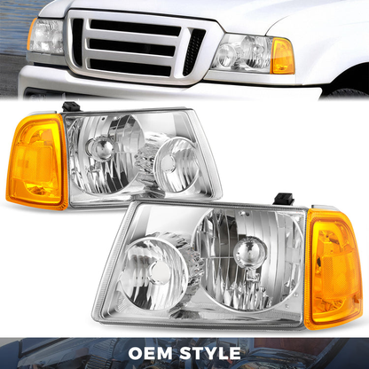 FAROS OE STYLE - 01-11 FORD RANGER - HEADLIGHTS AND CORNER LIGHTS- 4 PCS