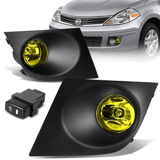FAROS DE NIEBLA 07-11 NISSAN VERSA - WITH SWITCH, BEZEL - H11 BULB - AMBER