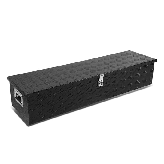 CAJA DE HERRAMIENTAS UNIVERSAL - TRUCK / TRAILER - W/ LOCK & KEY - ALUMINUM - 39" X 13" X 10" - BLACK